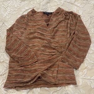 Jones New York Multicolor Striped lightweight sweater